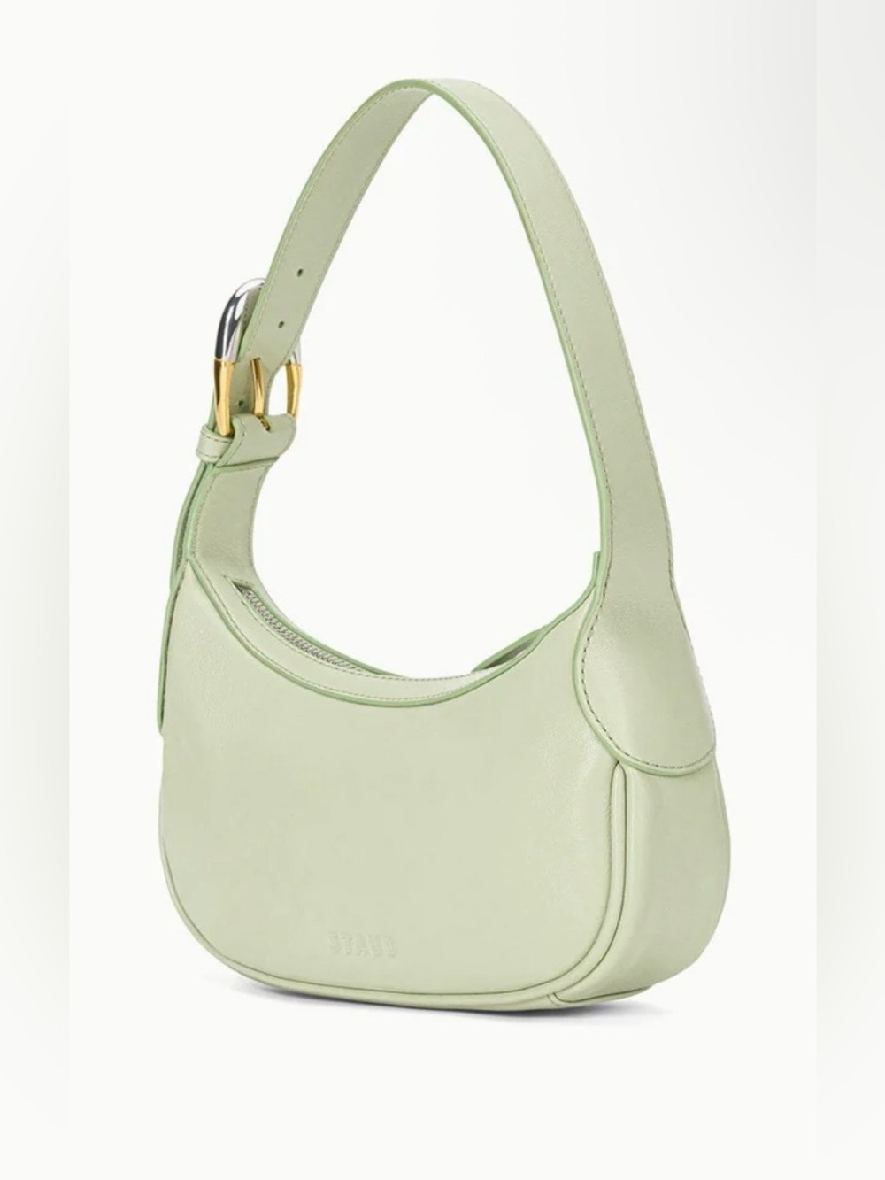 Staud OWEN Bag 100% Cow Leather Pale Jade Original Price $295 - Picture 3 of 6